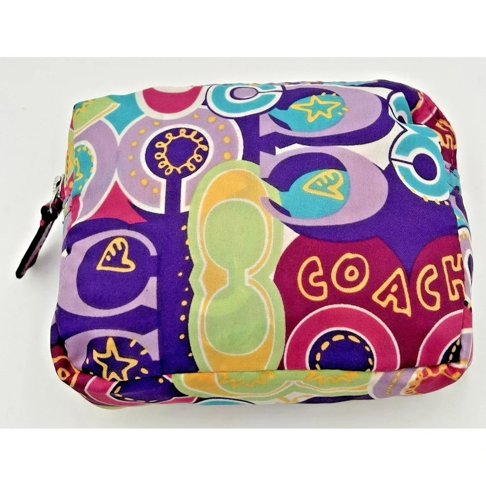 Coach Poppy C Glam Signature Print Packable Nylon Hobo Tote Shopping Bag - Picture 3 of 10